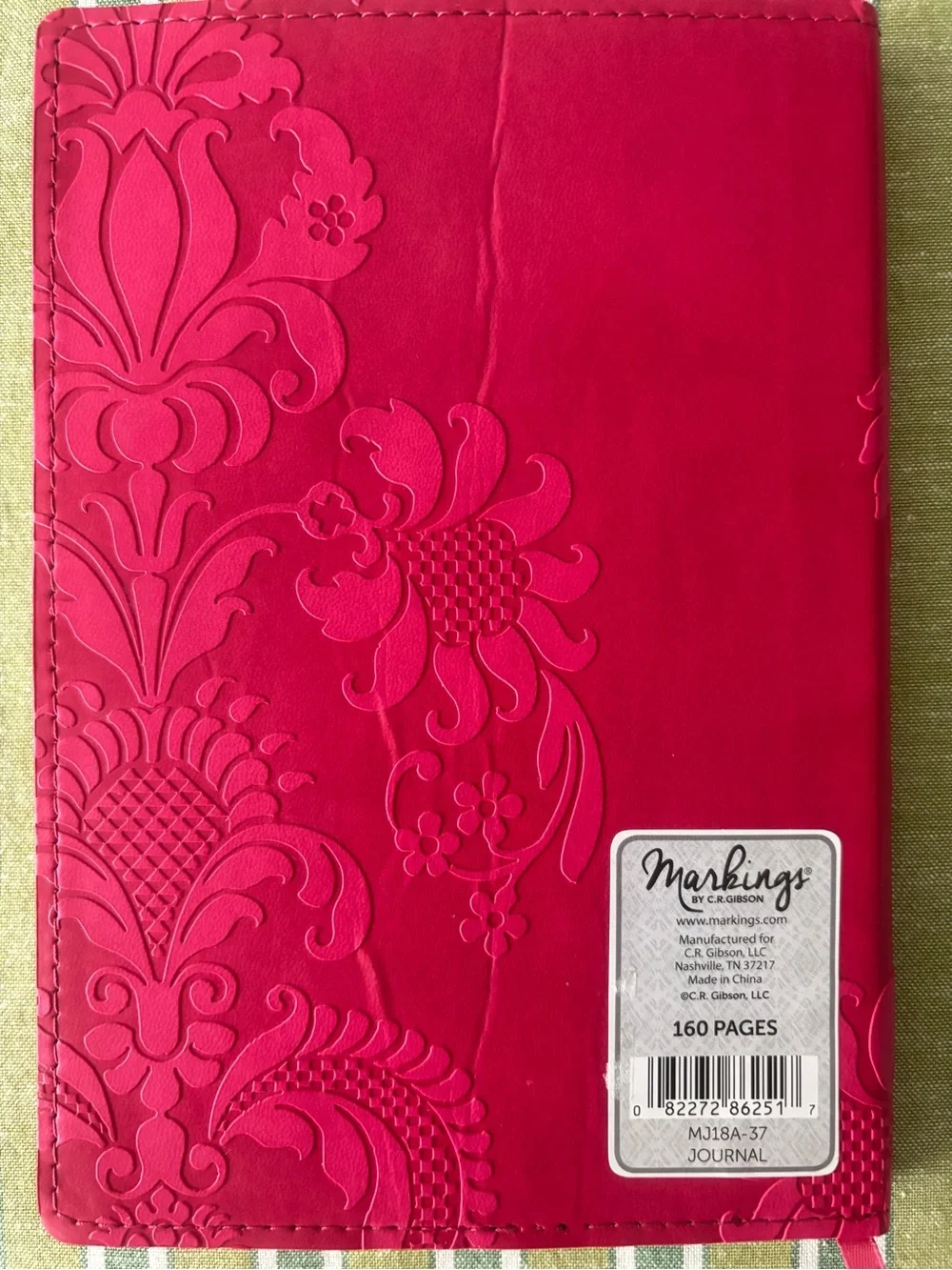 Red Embossed Floral Notebook & Polka Dot Umbrella Set
